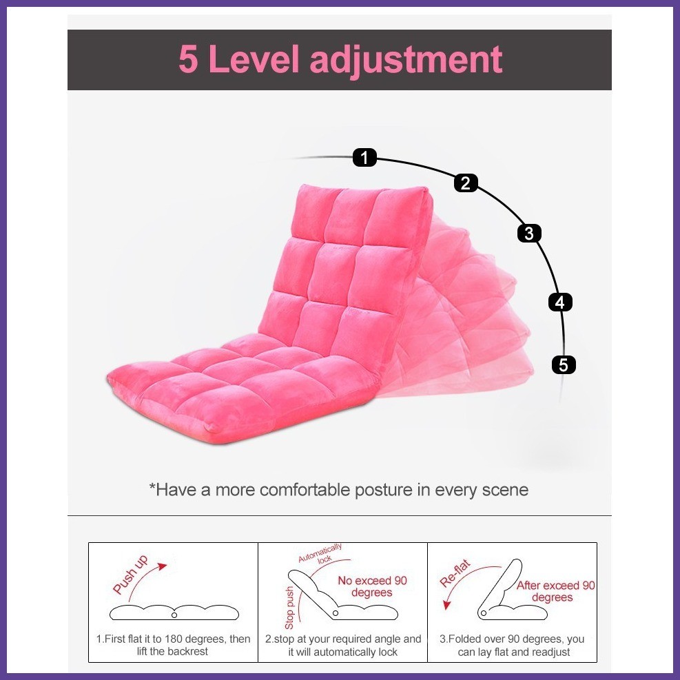 Lazy Folding Sofa Tatami Lazy Sofa Chair Sofa Tatami Sofa Bed Backrest and Home Sofa - Image 5