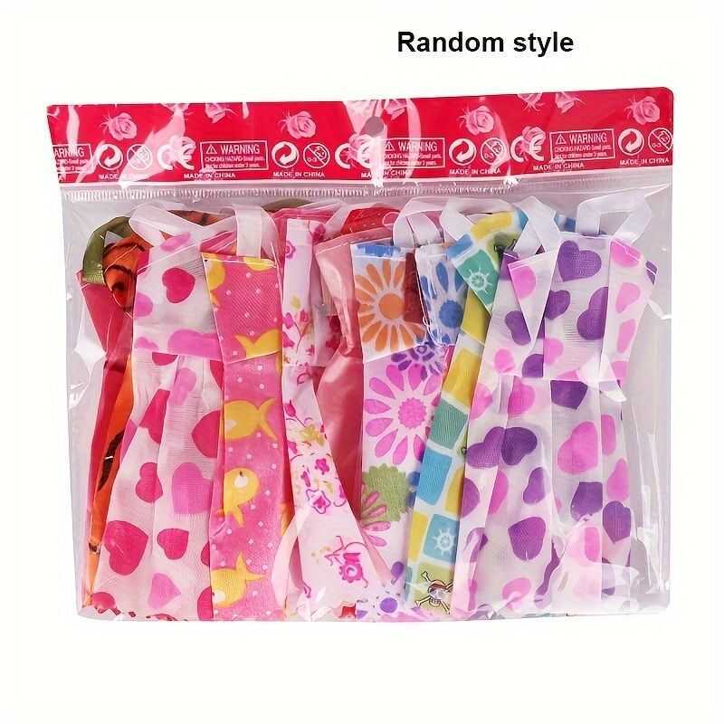 1Set Random Accessories For Girl Shoes Boots Mini Dress Handbags Crown Hangers Glasses Dol - Image 5