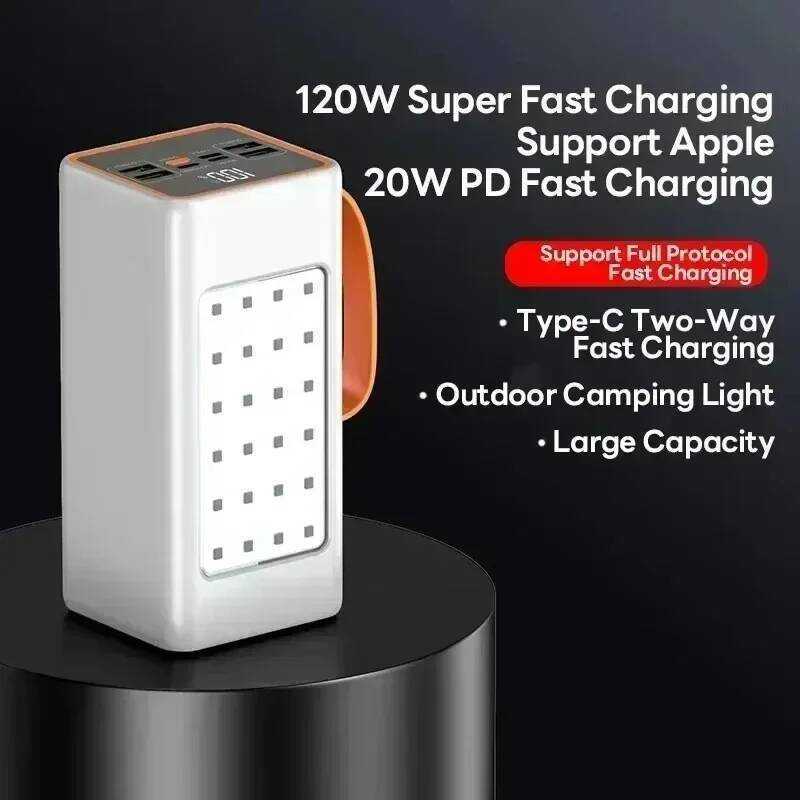 fitment 120W Fast Charging 500000Mah premium Large Capacity Power Bank External Spare Battery With - Image 2