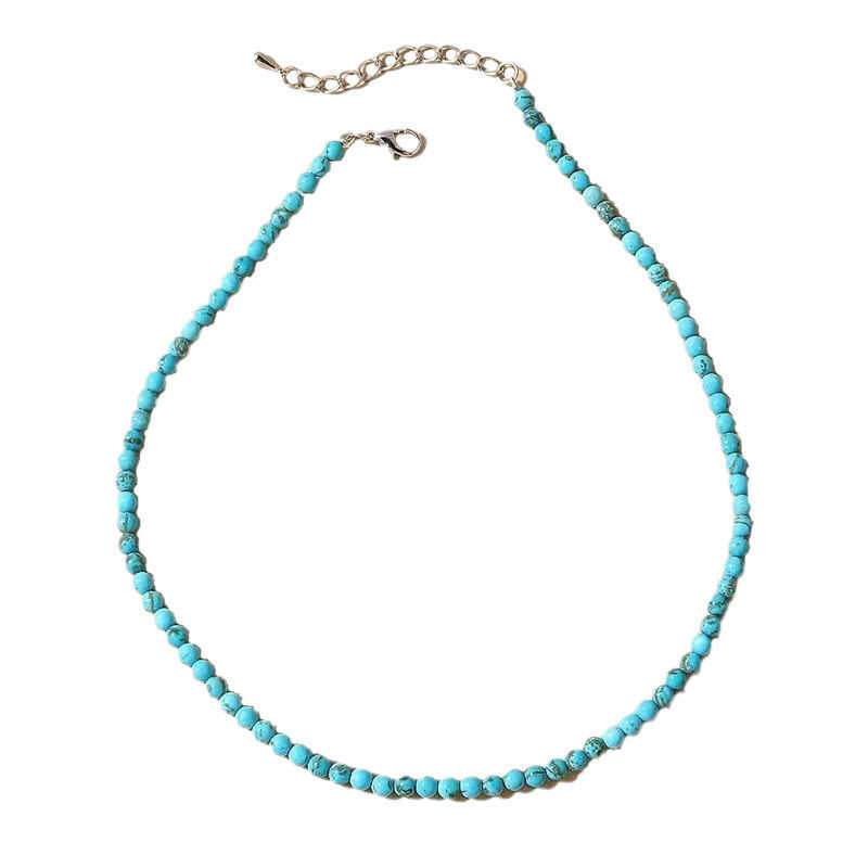 Turquoise Simple Bohemian Bead Fashionable Handmade Necklace - Suitable For Daily Wear 194 - - Image 5