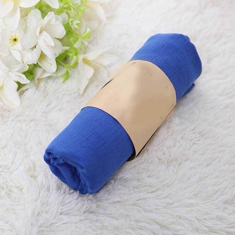 Scarf Royal Women Blue Cotton Hijabs Solid Color Ladies Shawls And Wraps Spring Summer Beach - Image 3