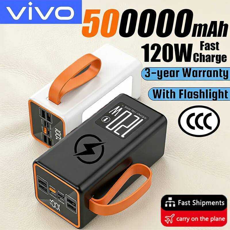 fitment 120W Fast Charging 500000Mah premium Large Capacity Power Bank External Spare Battery With - Image 4