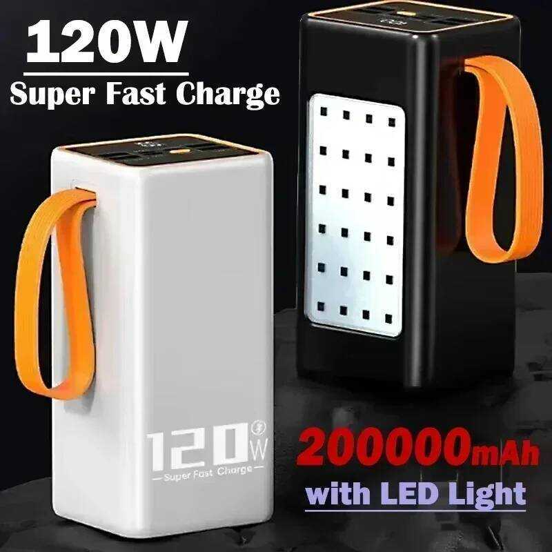 fitment 120W Fast Charging 500000Mah premium Large Capacity Power Bank External Spare Battery With
