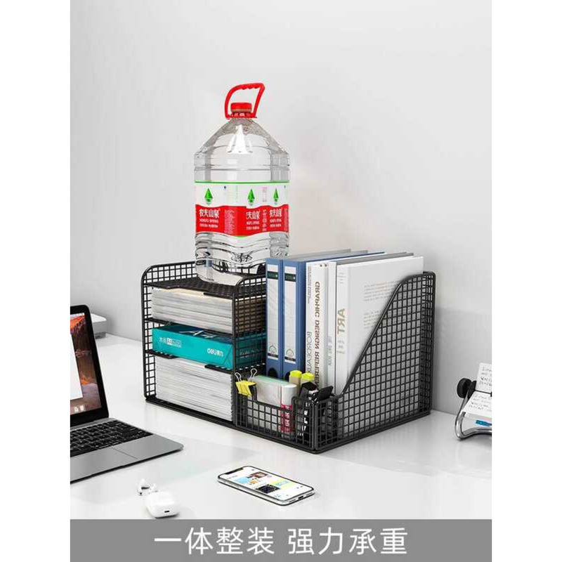 Desk Storage Desktop Rack Bookshelf Office Supplies Multi-layer Large Capacity File Frame Folder - Image 5