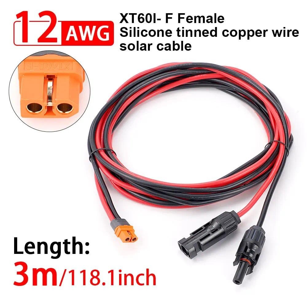 Solar Charge Cable Connector Professional MC4 to XT60i Solar Charge Adapter  Solar Panel Cable — view 2