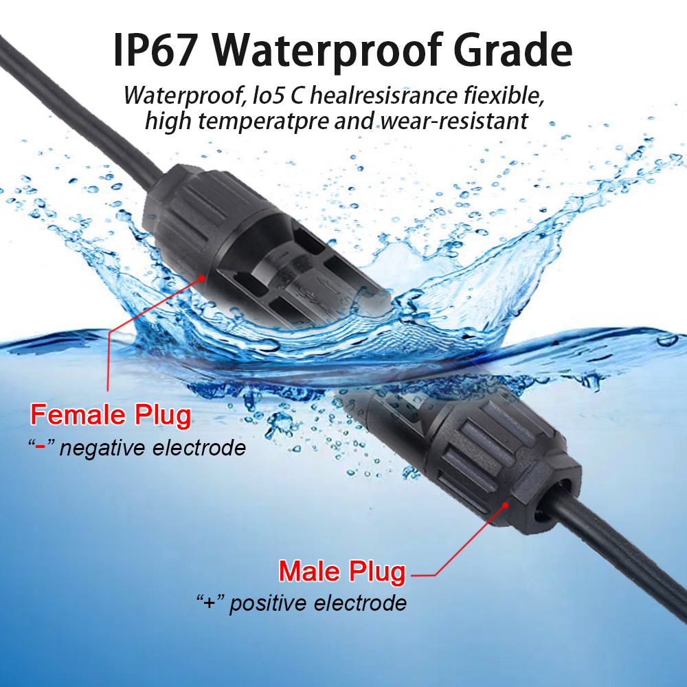 Solar Panel Extension Cable Wire XT60 to MC4 Solar DC Connector 12 AWG IP67 Waterproof Male Female Connector Use for Solar Panel Cable — view 4