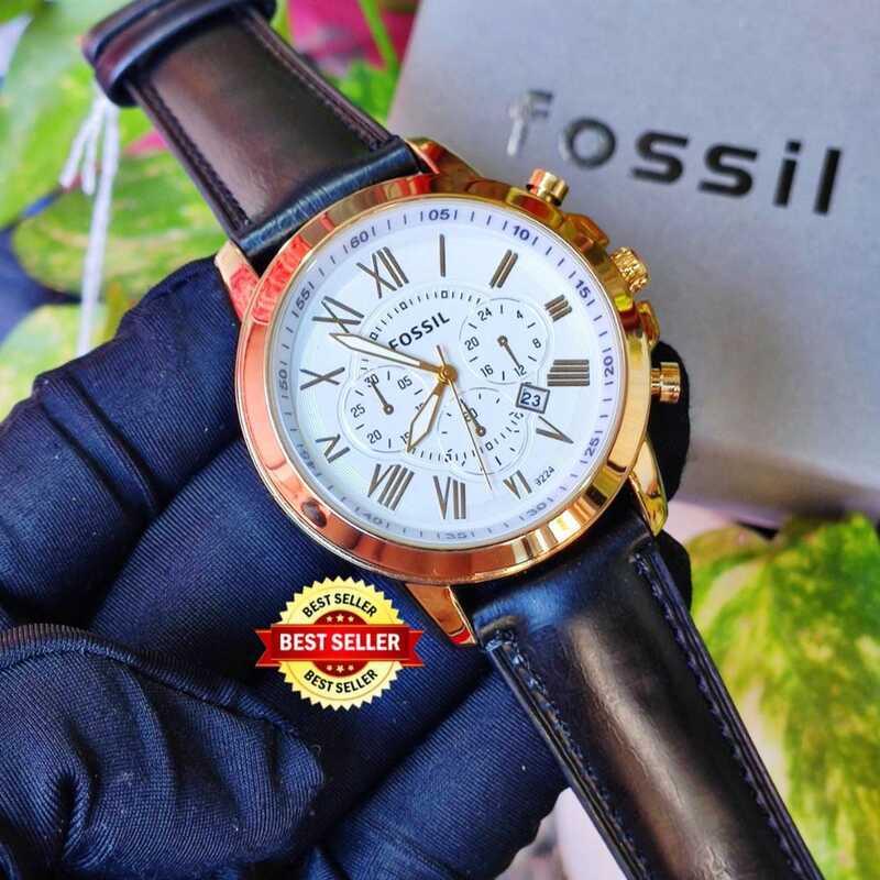 Fossil Me3181 Townsman 48 Mm Automatic Amber Leather Watch Fossil 
