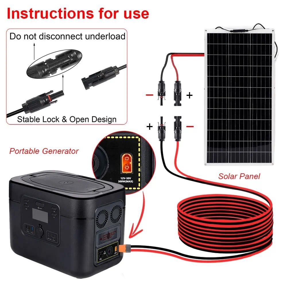 Solar Charge Cable Connector Professional MC4 to XT60i Solar Charge Adapter  Solar Panel Cable — view 3