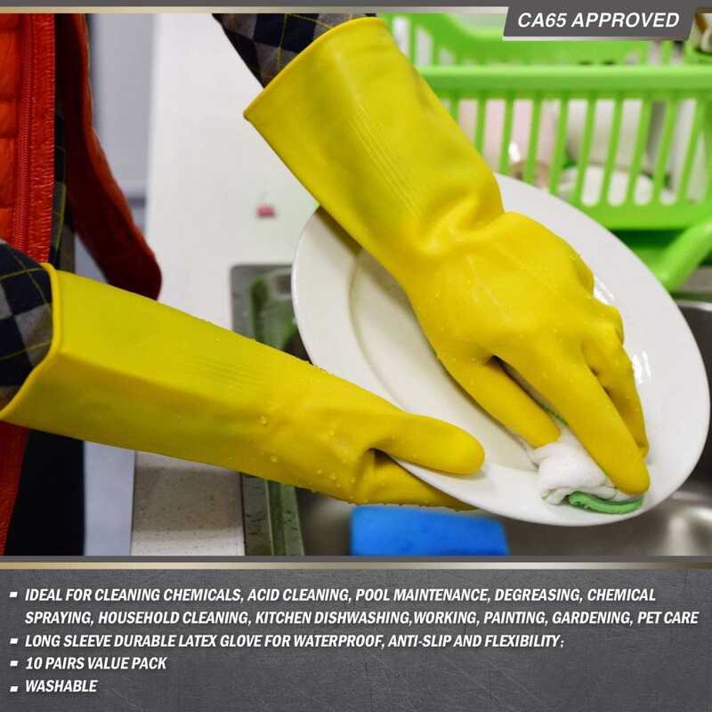 8D3 Industrial Reusable Gloves Household Cleaning Dishwashing Kitchen Glove, -99 Deals 5E3 Welcome - Image 3