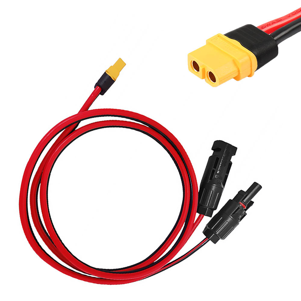 Solar Panel Extension Cable Wire XT60 to MC4 Solar DC Connector 12 AWG IP67 Waterproof Male Female Connector Use for Solar Panel Cable — view 3