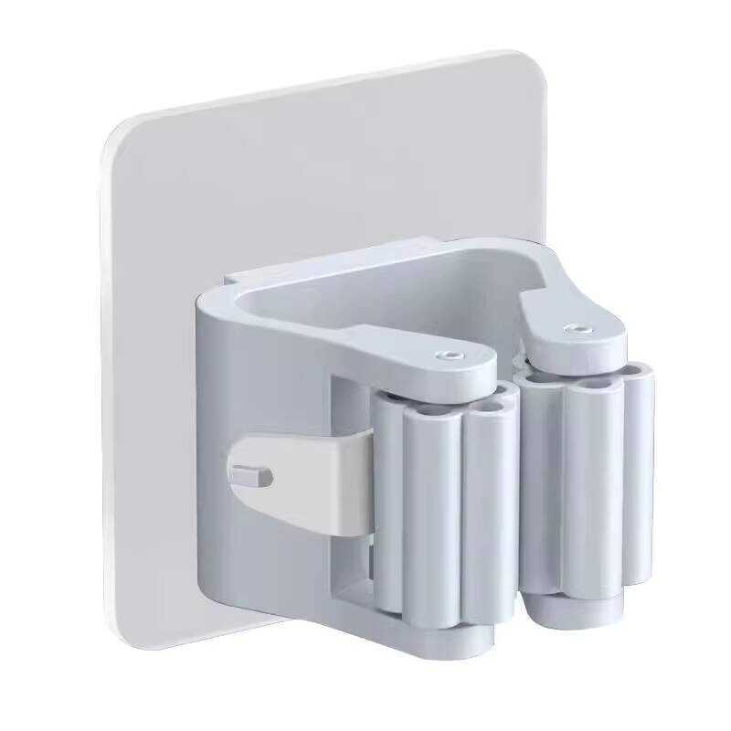 Hook Holder No-Drill Mop Clip Bathroom Shower Rack Kitchen Strong Wall-Mounted Storage Organizer - Image 5