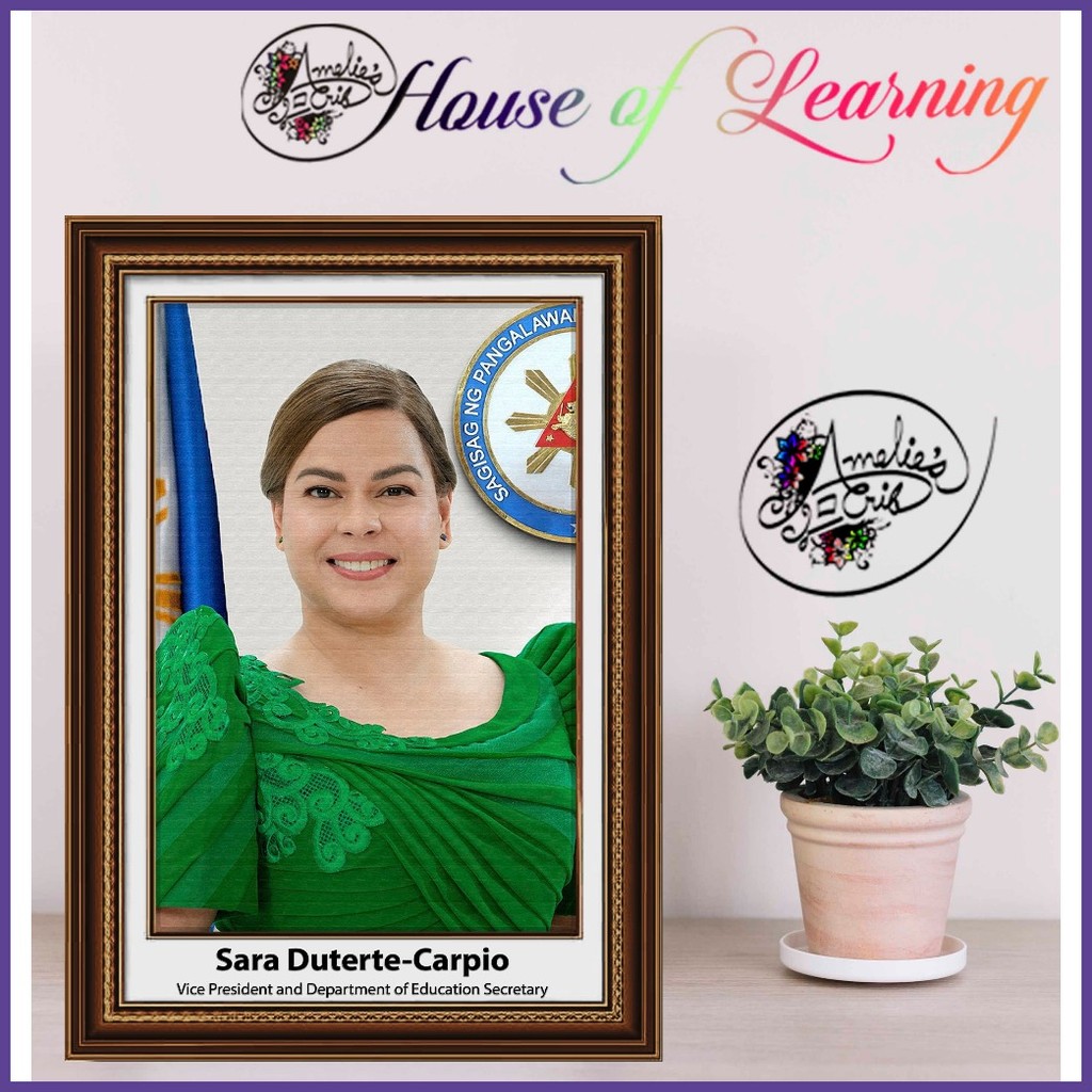 ✻ ☃ President Bong Bong Marcos and Vice President Sara Duterte Laminated Educational Chart - A4-siz — view 2