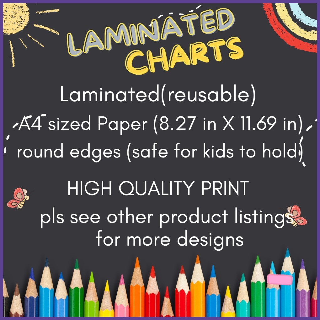 ✻ ☃ President Bong Bong Marcos and Vice President Sara Duterte Laminated Educational Chart - A4-siz — view 3