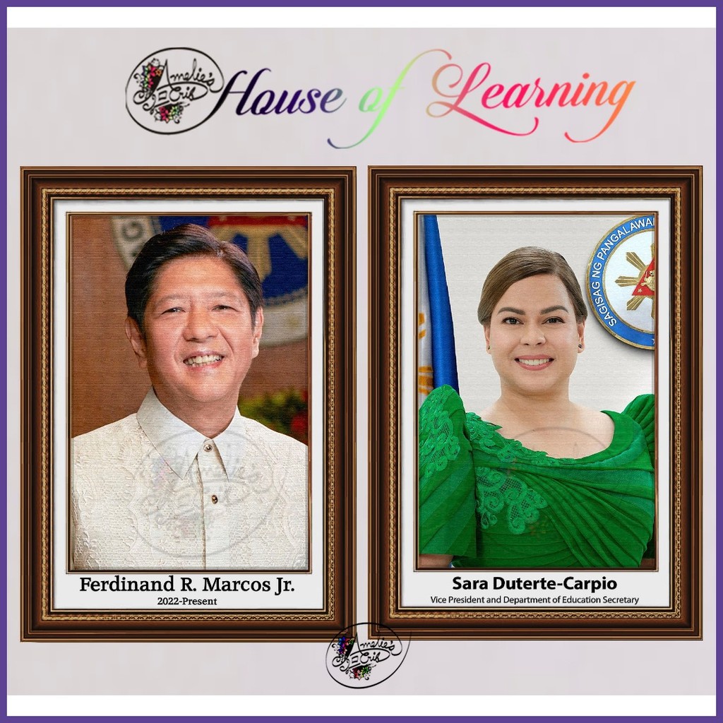 ✻ ☃ President Bong Bong Marcos and Vice President Sara Duterte Laminated Educational Chart - A4-siz — view 5