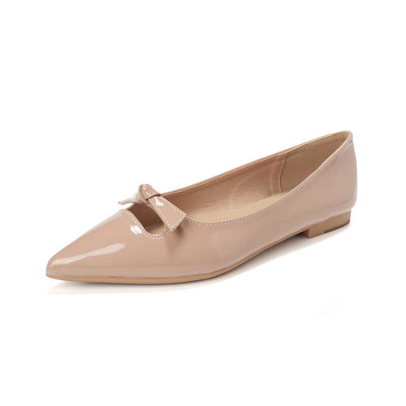 Bow, Perfect For Pairing With Skirts, 2025 French Style, Stunning Pointed-Toe Slip-On Shallow Shoes - Image 5