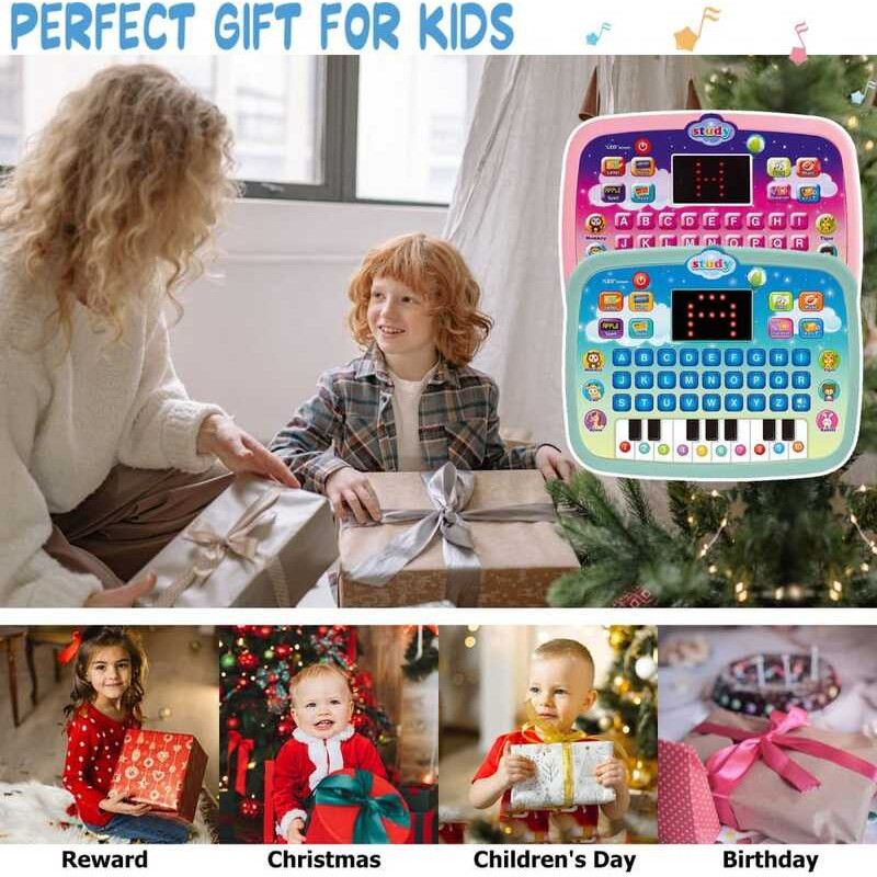 Kids Tablet Learning Pad With LED Screen Teach Alphabet, Numbers, Word, Music, Math, Early - Image 5