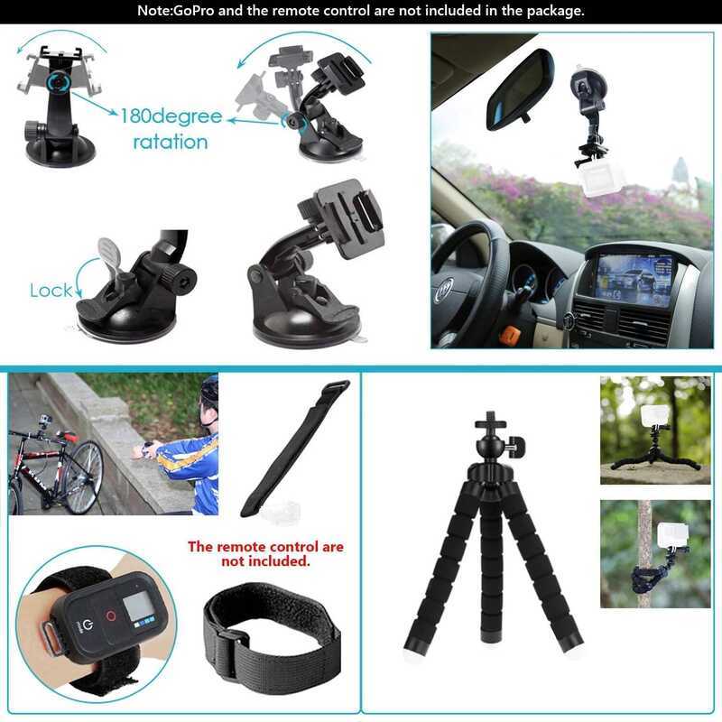 Action Camera Accessories Set For Gopro Hero13 12 11 10For Xiaomi Yi Insta360 X4 X3 Case Kit Strap - Image 4