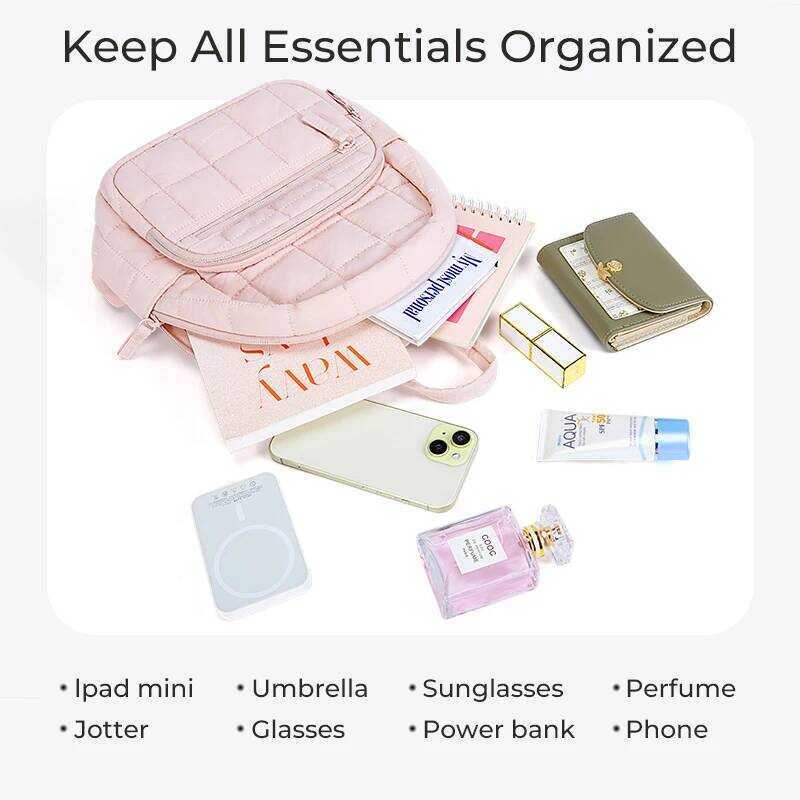 Backpac BAGSMART = Small Women Cute Girl College Book Multi-Function Mini Daypack For Leisure C = - Image 3