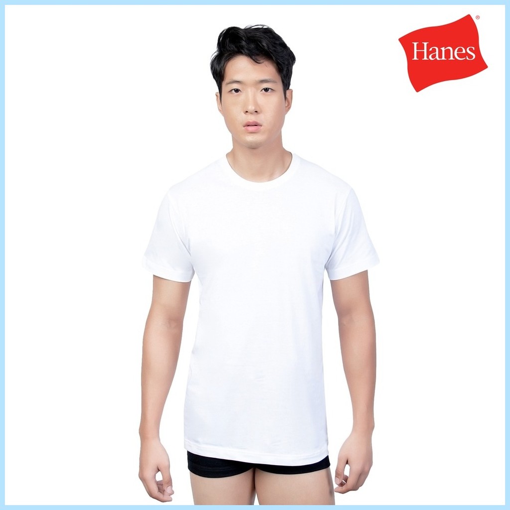 Hanes White Easy Fit Round Neck T-Shirt Singles 1108 - Image 3