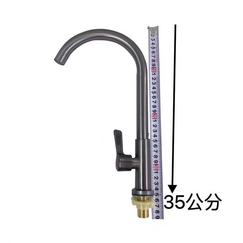 Cod Factory Direct Sale Stainless Steel Gun Gray Single Cold Faucet Sink Copper Core 24Mm Water - Image 4