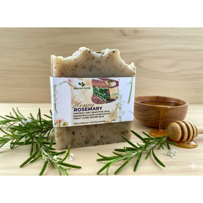 Organic Honey Rosemary Handmade Soa For Acne Rone And Dull Skin 110 Grams All Natural 3