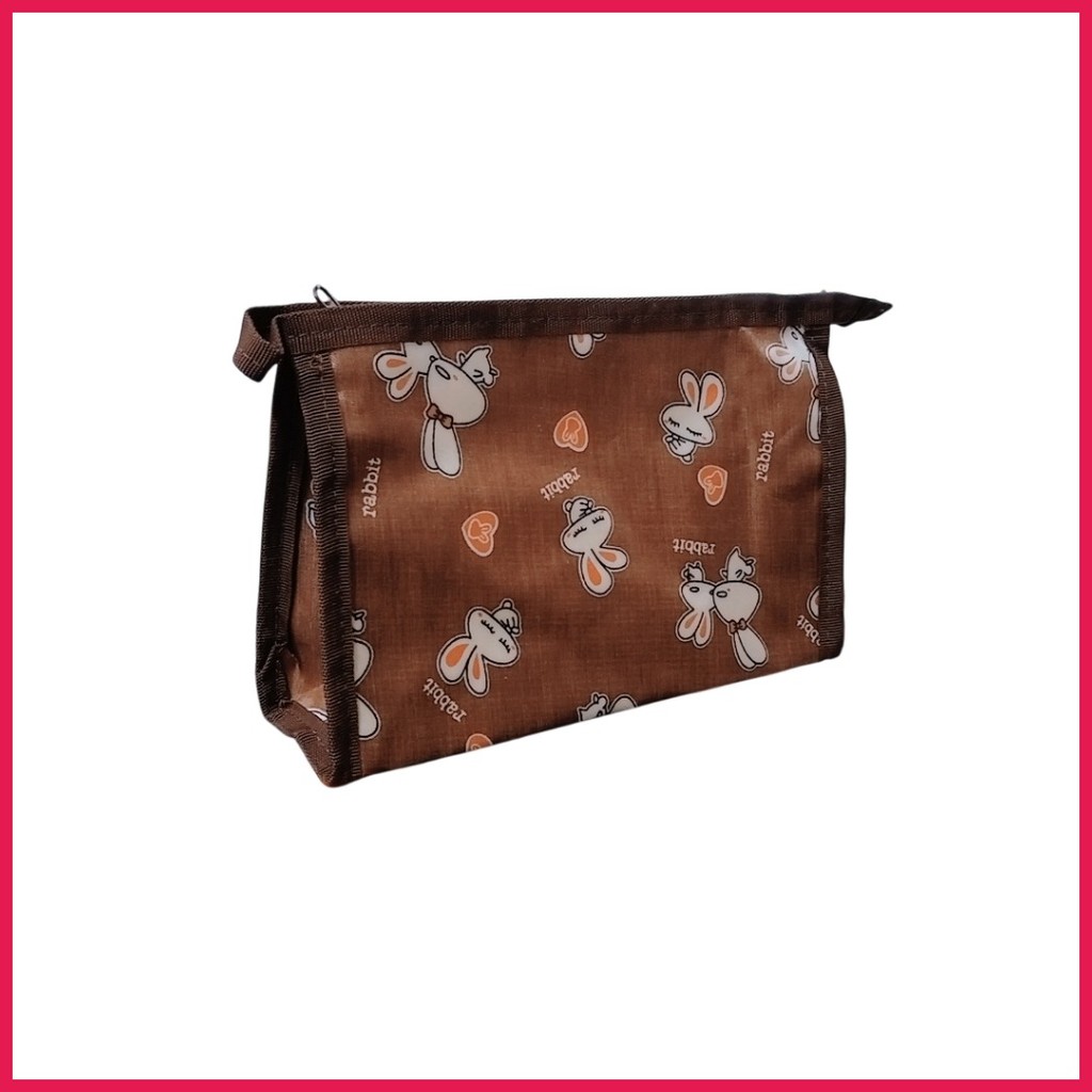 Canvas Pouch with Zipper Travel Makeup Organizer