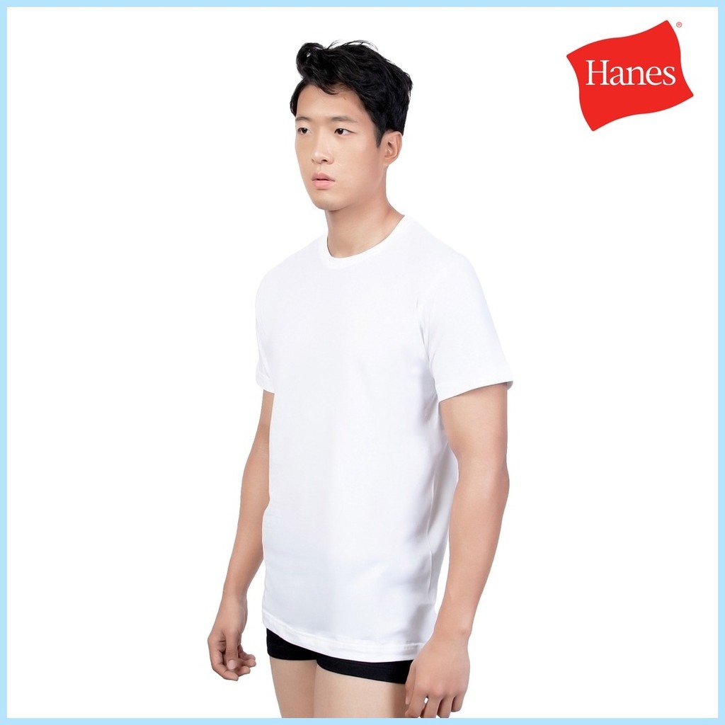 Hanes White Easy Fit Round Neck T-Shirt Singles 1108 - Image 2