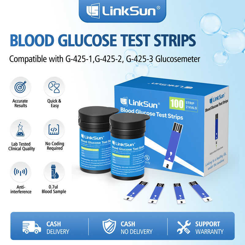 Linksun 100Pcs & Lancets , Sugar For G-42 25-2, 3 Glucose Meter, Accurate - Image 4