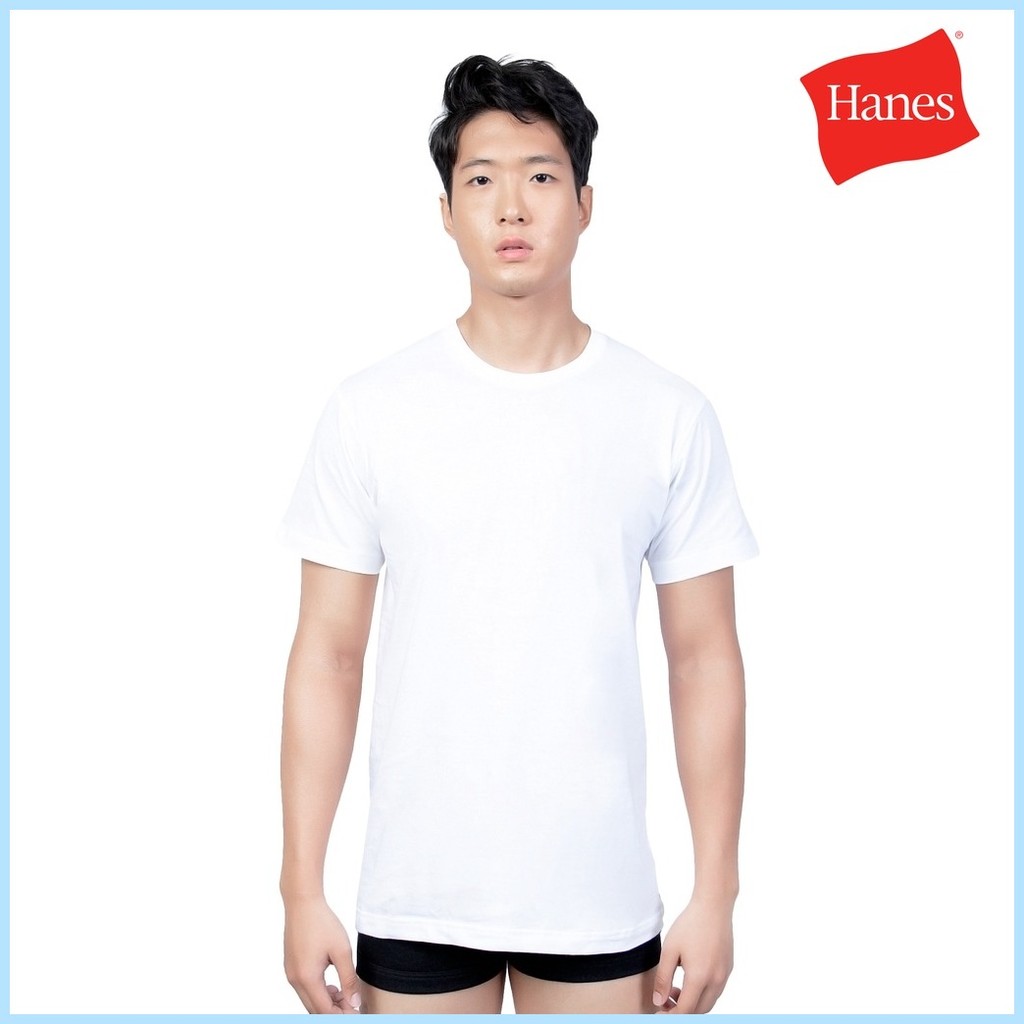 Hanes White Easy Fit Round Neck T-Shirt Singles 1108
