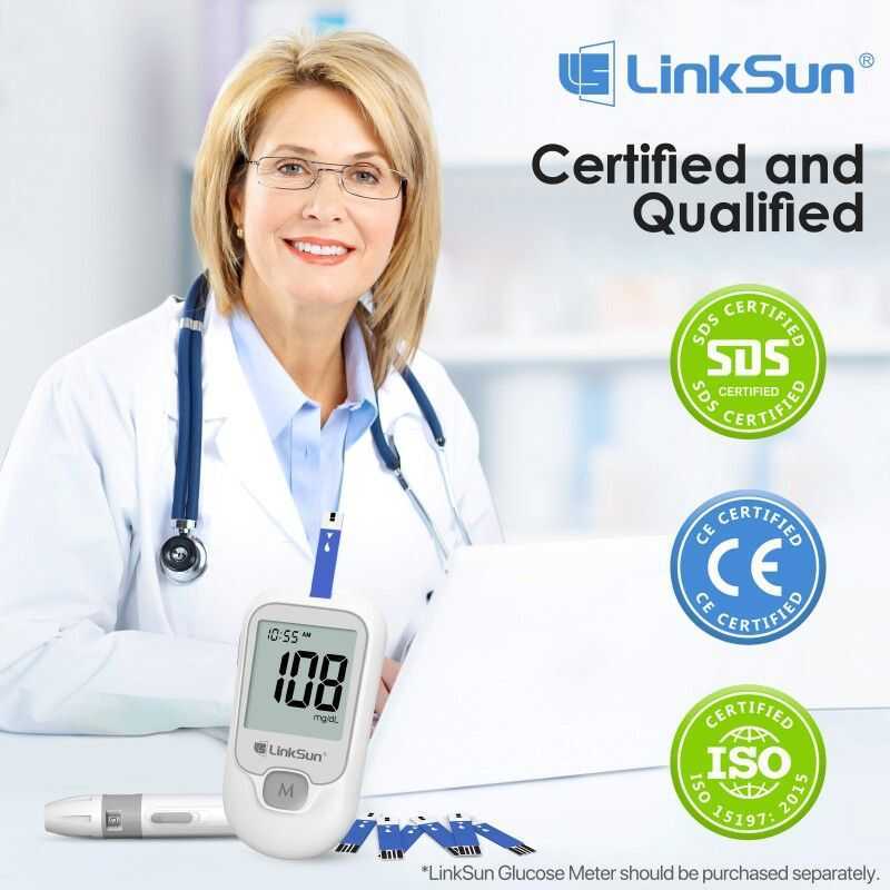 Linksun 100Pcs & Lancets , Sugar For G-42 25-2, 3 Glucose Meter, Accurate - Image 3