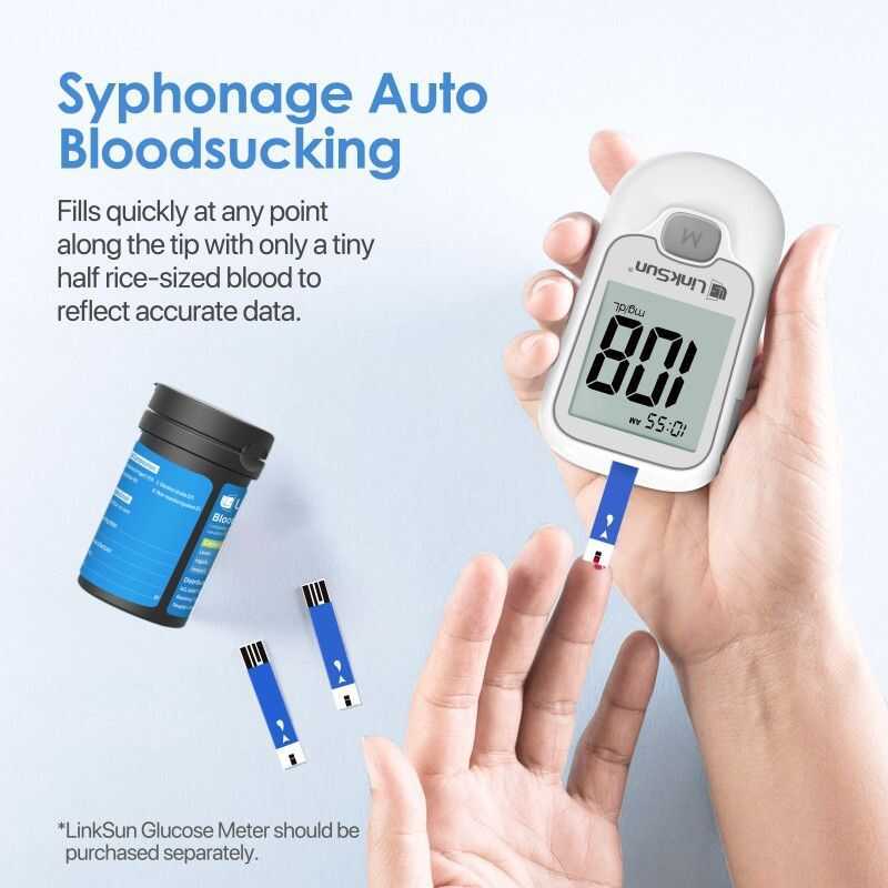 Linksun 100Pcs & Lancets , Sugar For G-42 25-2, 3 Glucose Meter, Accurate - Image 5
