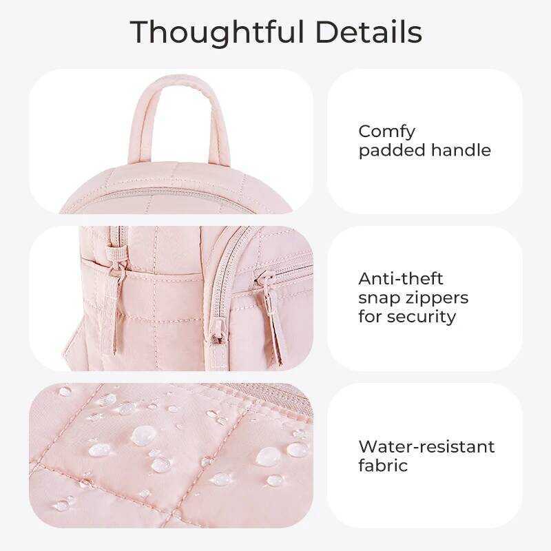 Backpac BAGSMART = Small Women Cute Girl College Book Multi-Function Mini Daypack For Leisure C =
