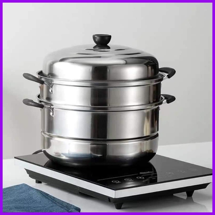28cm 2 Layer Steamer Stainless Steel Cooking pots