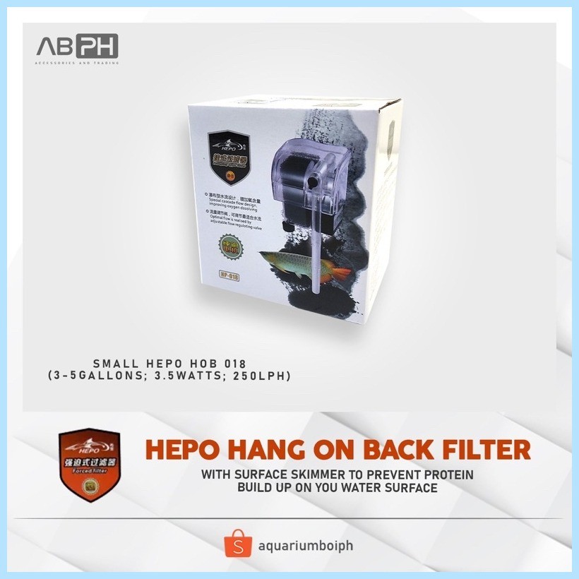 TCFM x HEPO Hanging Type Aquarium Filter (Hang on Back - HOB)