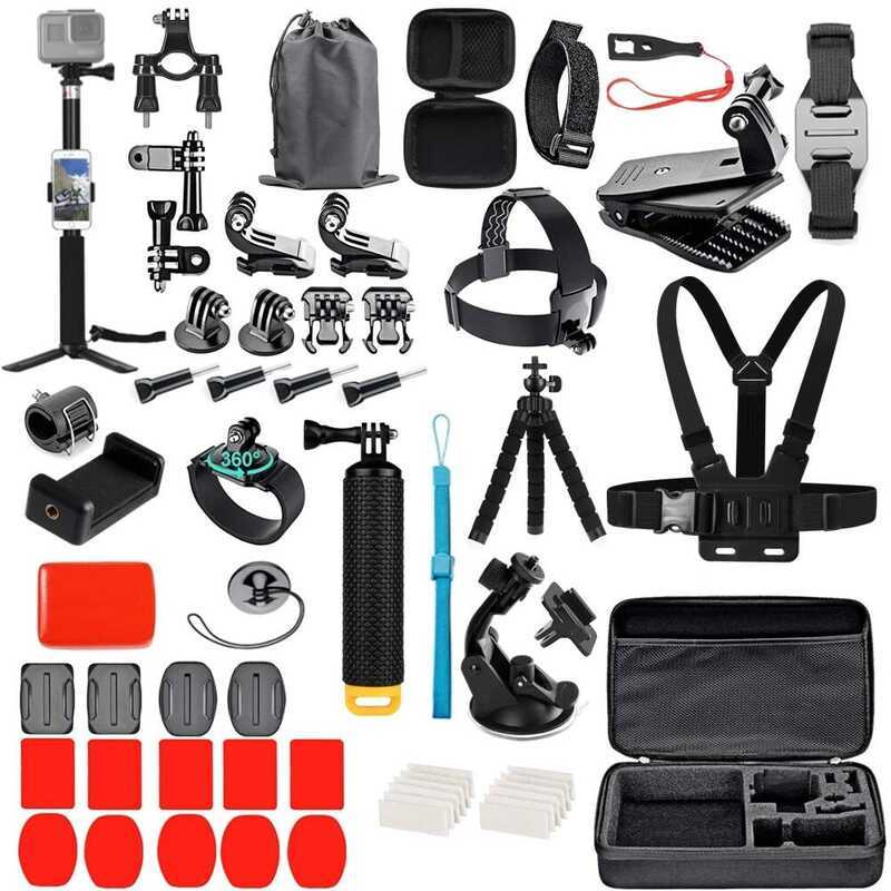 Action Camera Accessories Set For Gopro Hero13 12 11 10For Xiaomi Yi Insta360 X4 X3 Case Kit Strap - Image 3