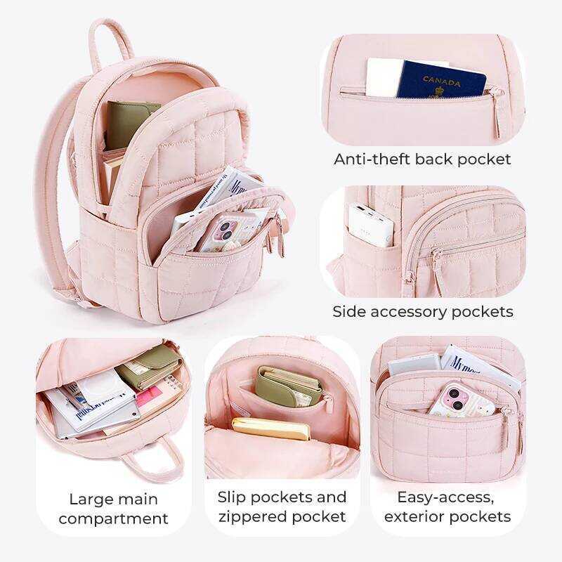 Backpac BAGSMART = Small Women Cute Girl College Book Multi-Function Mini Daypack For Leisure C = - Image 2