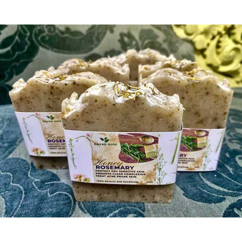 Organic Honey Rosemary Handmade Soa For Acne Rone And Dull Skin 110 Grams All Natural 3 - Image 3