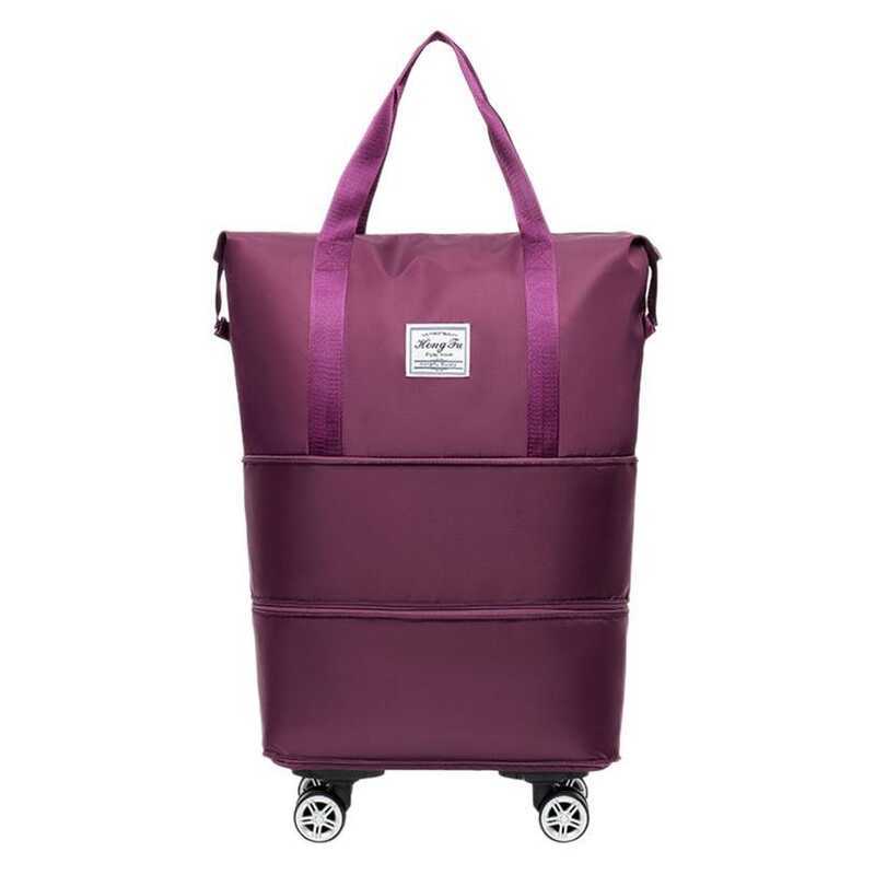 Universal Wheel Travel Bag with Wheels Large Capacity Bag for Women Foldable Trolley Bag Shopping St - Image 5