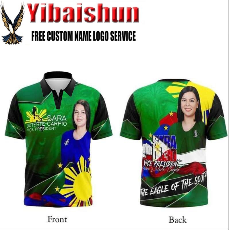 SARA DUTERTE-CARPIO,VICE PRESIDENT .SARA DU30 -THE EAGLE OF THE SOUTH GOOD EDITION SUPPORT SARA DUTERTE 3D TSHIRT AND POLO TSHIRT AND LONG TSHIRT-FREE CUSTOM NAME AND LOGO — view 2