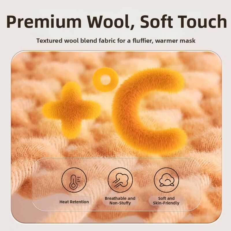 | Warm XTEP Wool Knit Mask Windproof Sun Protection 108 | - Image 4