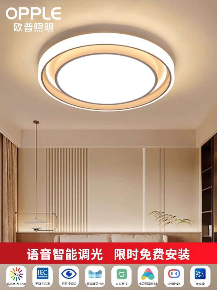 Op Lighting LED Ceiling Light Smart Control Living Room Large Light New Jade Restaurant Light Stu
