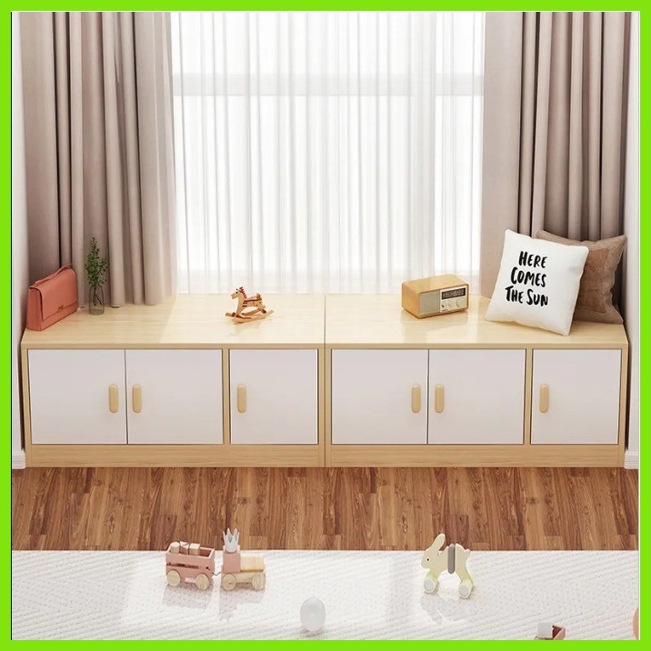 Bay window cabinet storage cabinet ceiling windowsill cabinet low cabinet bedroom lock - Image 5