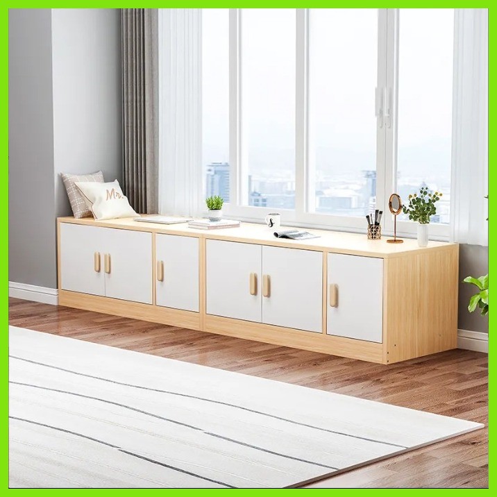 Bay window cabinet storage cabinet ceiling windowsill cabinet low cabinet bedroom lock - Image 3