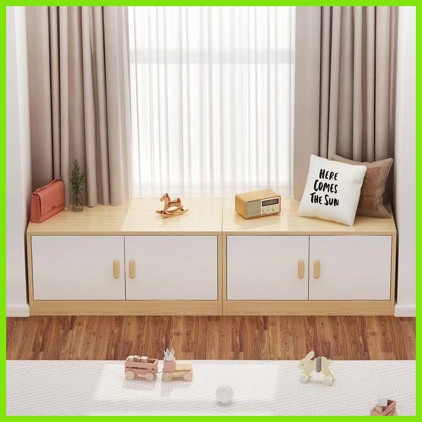 Bay window cabinet storage cabinet ceiling windowsill cabinet low cabinet bedroom lock - Image 2