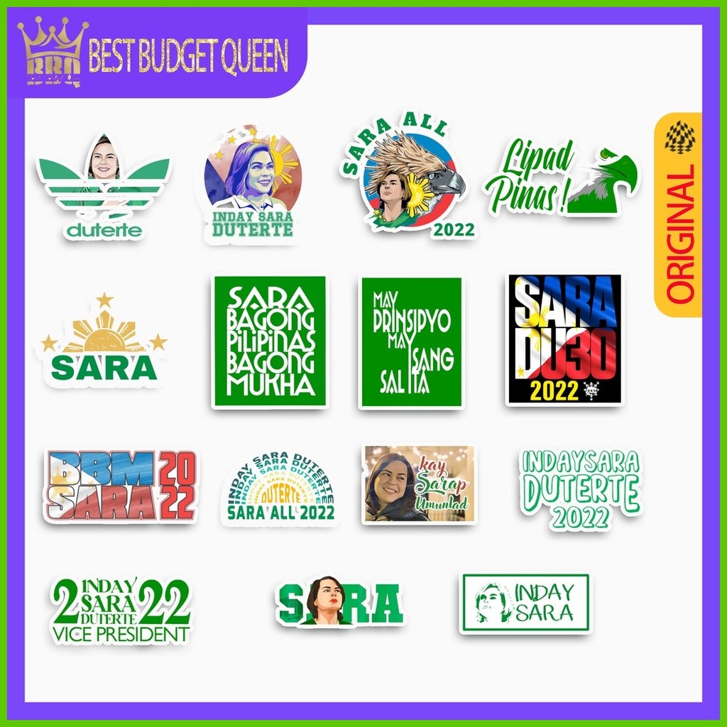◧ ✹ CS011-28pcs INDAY SARA DUTERTE laminated waterproof Vinyl Stickers 28in1 take all -JEHA