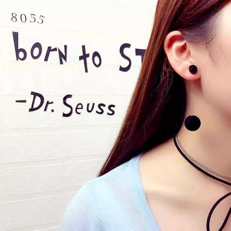Korean Style Sweet Simple Large and Plush Ball Long Elegant Earrings Pendants Ear Accessories Small - Image 4
