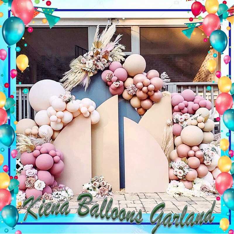Set Double Kiena Stuffed Nude Apricot Pink Arch Blush Gold Balloon Garland Kit Latex Dusty Rose 3 - Image 3