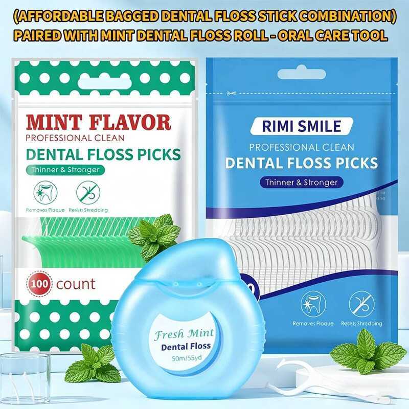 Dental Floss Affordable Picks Set Smooth High Tensile Teeth Cleaning Oral Care Tool Cd43d