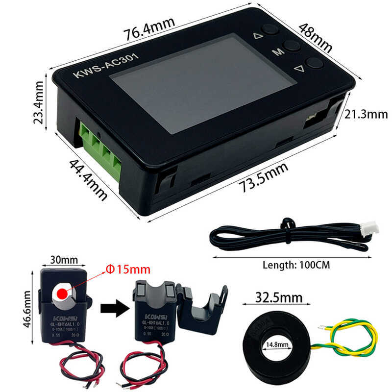 Wattmeter 360 Kws-Ac301 Voltmeter 50-300V Voltage 50-60Hz Power Analyzers LED AC Electricity Met - Image 5