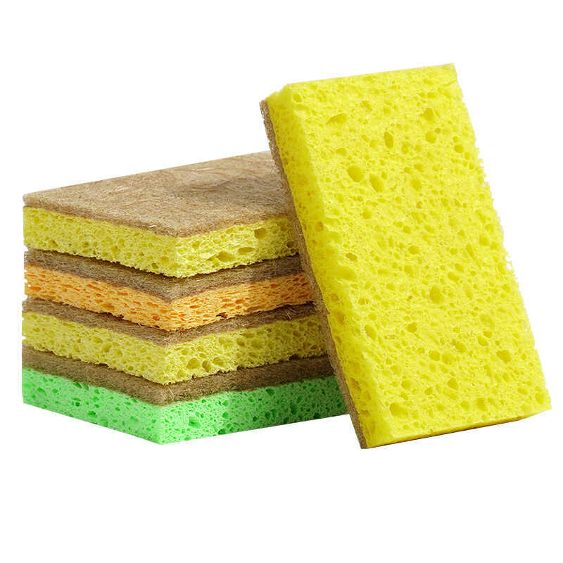 Sponge Loofah For Cotton Kitchen Cleaning Pot Washing Dishwashing Scouring Pad Sisal Wood Pulp - Image 5